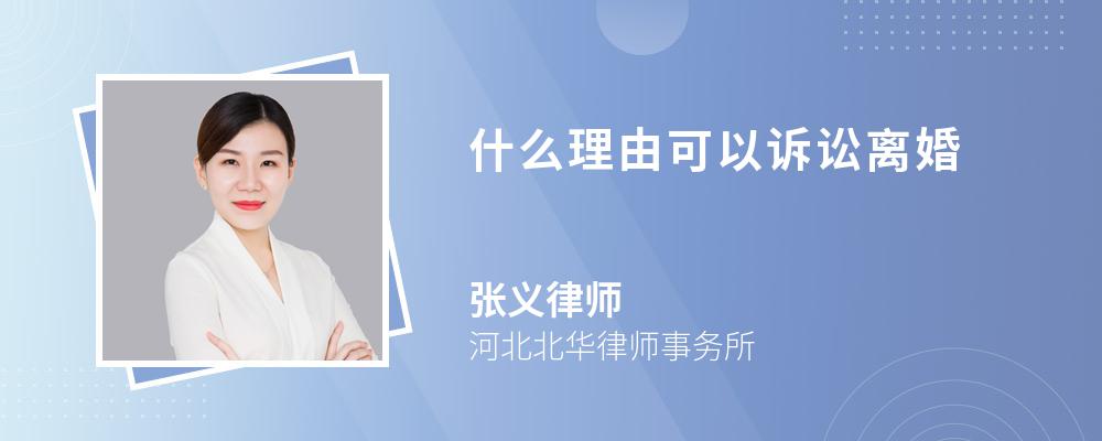 什么理由可以诉讼离婚
