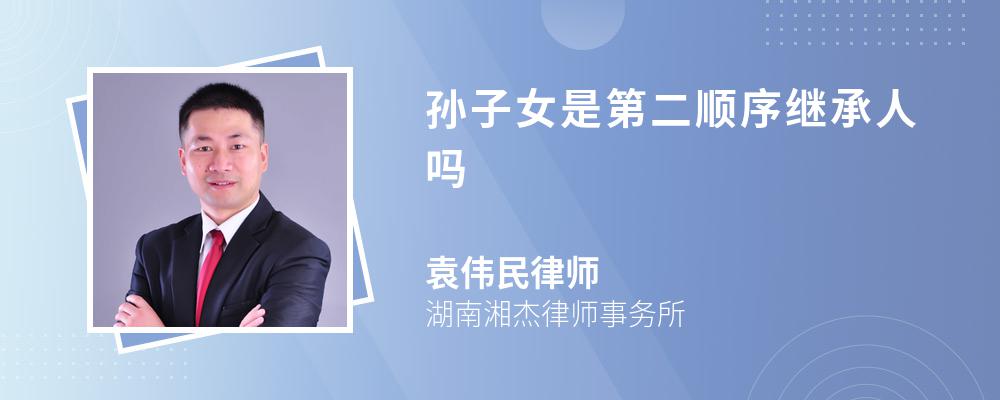 孙子女是第二顺序继承人吗 孙子女是第二顺序继承人吗