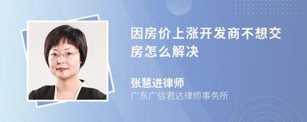 因房价上涨开发商不想交房怎么解决
