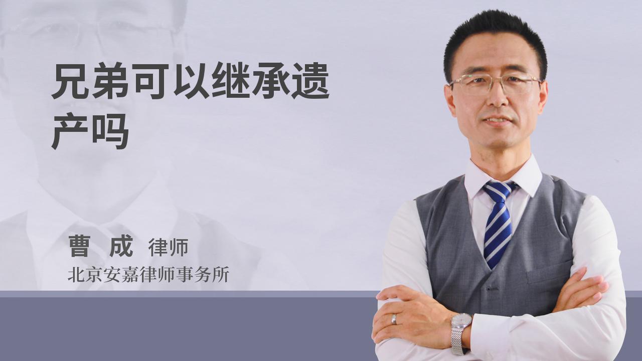 兄弟可以继承遗产吗